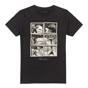 Bruce Lee Unisex Adult Snap Shots T-Shirt / Black